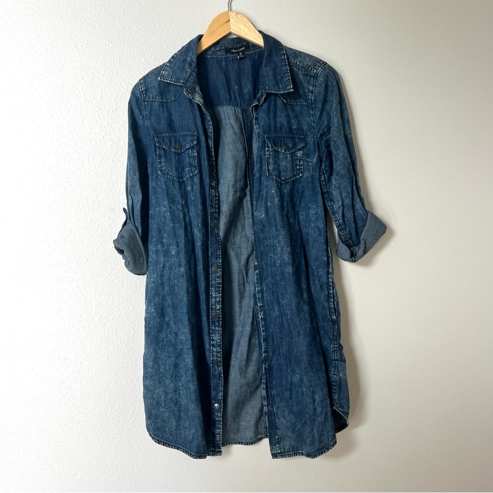 Boutique Long Chambray Button Down